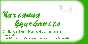 marianna gyurkovits business card